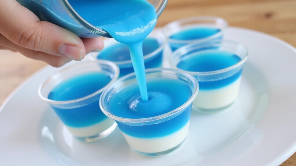 Adults Only: Red White and Blue Jello Shots – The Hit of Your 4th of July Party - Step 7: Pour Blue Layer