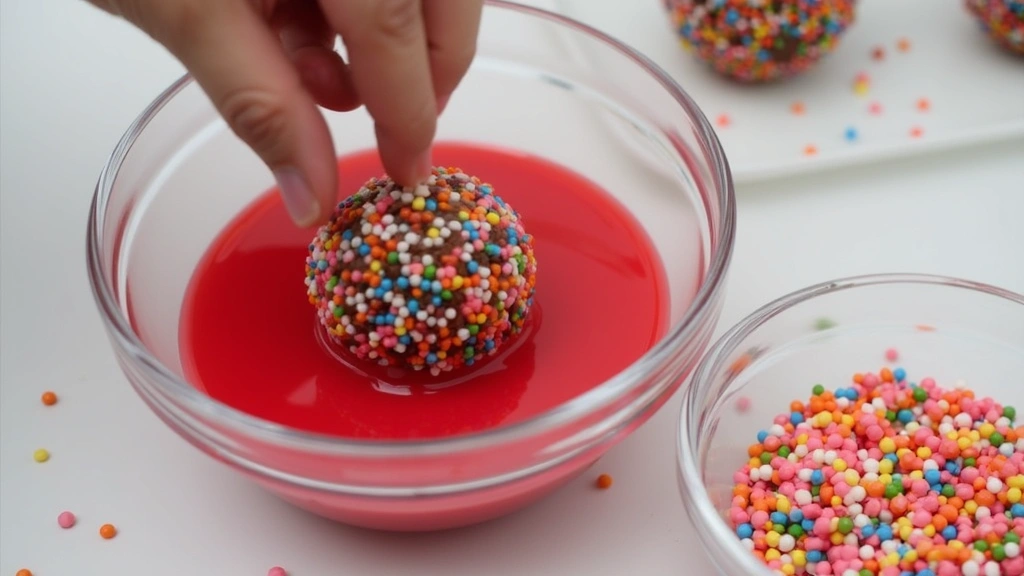 Bake Sale Success: 4th of July Cake Balls (A Red, White, and Blue Delight) - Step 8: Dip and Decorate Cake Balls