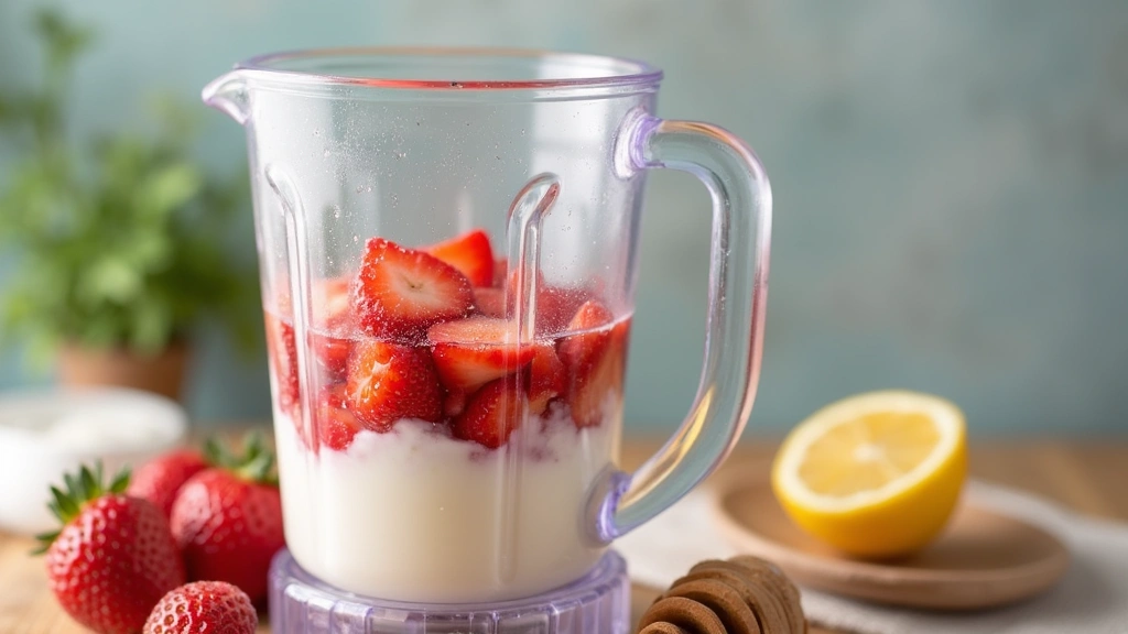 Beat the Summer Slump: Make These Healthy Strawberry Popsicles Today - Step 2: Blend Ingredients