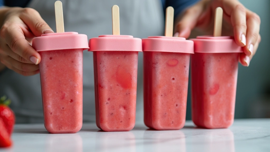 Beat the Summer Slump: Make These Healthy Strawberry Popsicles Today - Step 4: Fill Popsicle Molds