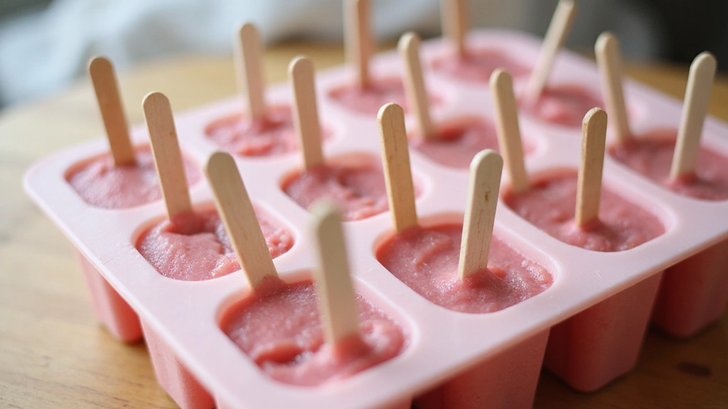 Beat the Summer Slump: Make These Healthy Strawberry Popsicles Today - Step 5: Insert Sticks