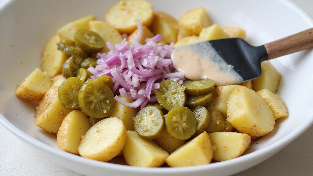 Grandma's Secret: The Best Potato Salad with Pickles (The Crowd-Pleaser) - Step 5: Combine Salad Ingredients
