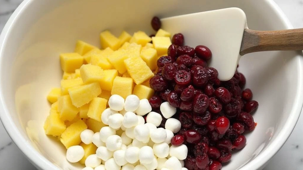 Holiday Potluck Star: Cranberry Fluff Salad (Sweet, Light, and Addictive) - Step 3: Combine Ingredients