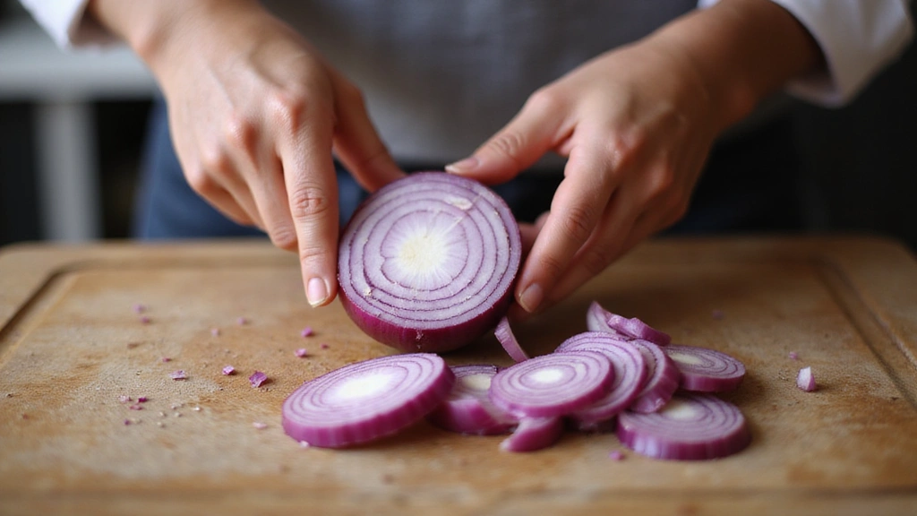 Hydration Hero: The Refreshing Strawberry Cucumber Salad for Summer BBQs - Step 2: Slice the Red Onion
