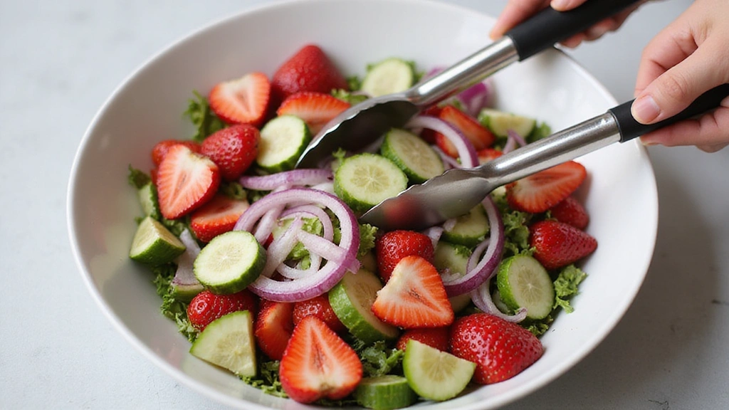 Hydration Hero: The Refreshing Strawberry Cucumber Salad for Summer BBQs - Step 4: Combine Salad Ingredients