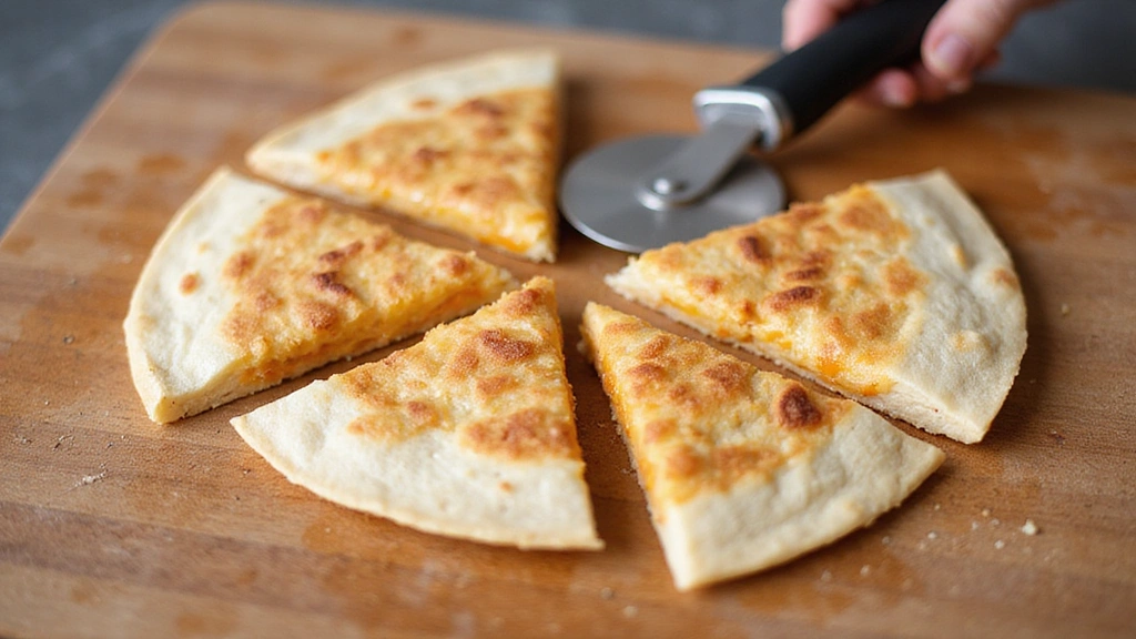 Kid-Approved Lunch in 5: Master the Easy Cheese Quesadilla Recipe - Step 6: Remove and Slice