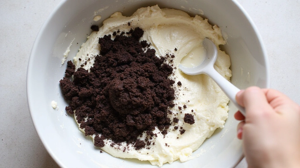 Kids' Table Masterpiece: Easy Snowman Oreo Balls for the Holidays - Step 2: Mix with Cream Cheese