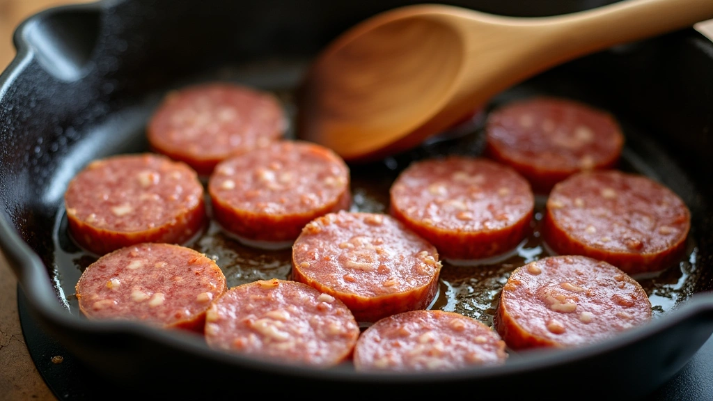 One-Pan Dinner Win: Smoked Sausage with Peppers and Onions (Minimal Cleanup) - Step 3: Cook the Sausage