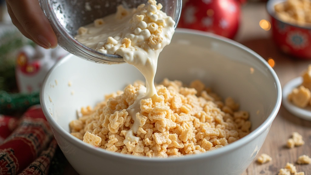 Patriotic Puffs: Easy 4th of July Rice Krispie Treats (Ready in 10 Minutes) - Step 4: Combine with Cereal