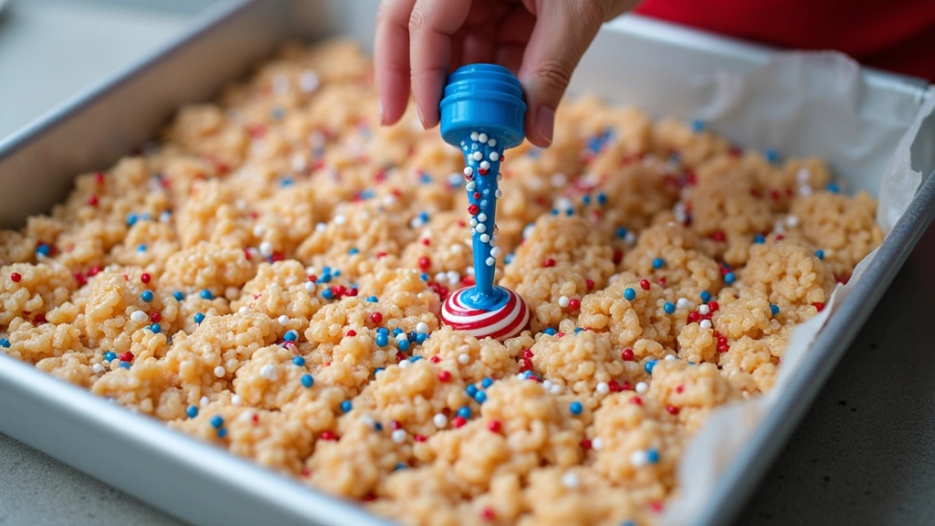 Patriotic Puffs: Easy 4th of July Rice Krispie Treats (Ready in 10 Minutes) - Step 6: Apply Decorations