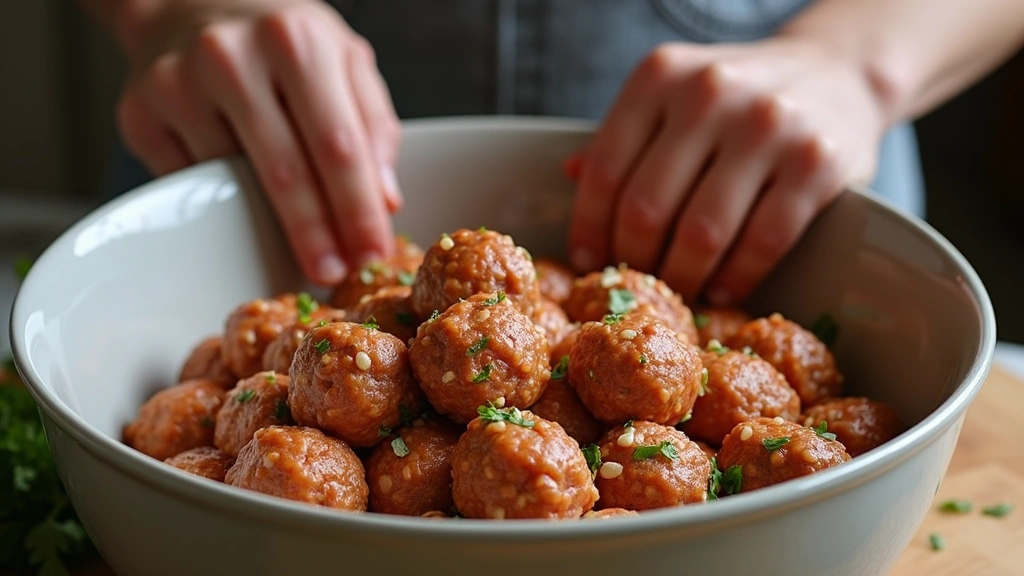Quick Comfort Dinner: Meatballs and Mashed Potatoes (Ready in 30 Minutes) - Step 2: Mix Meatball Ingredients
