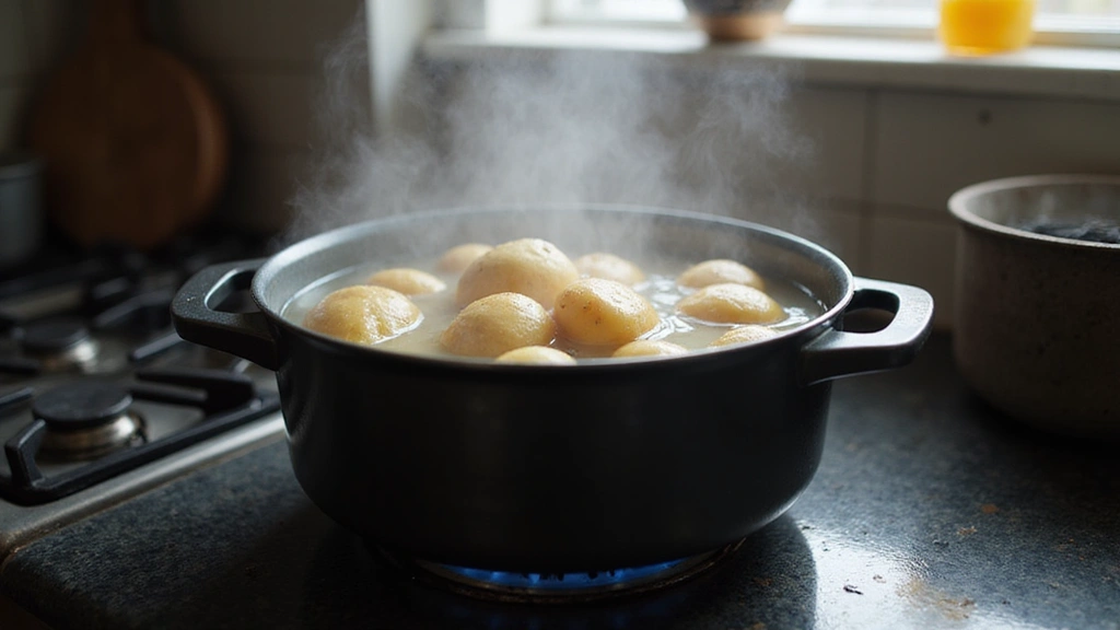 Quick Comfort Dinner: Meatballs and Mashed Potatoes (Ready in 30 Minutes) - Step 4: Boil Potatoes