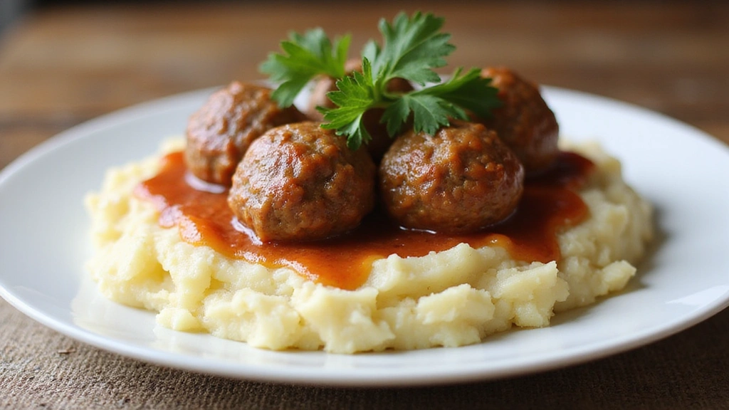 Quick Comfort Dinner: Meatballs and Mashed Potatoes (Ready in 30 Minutes) - Step 7: Serve the Dish