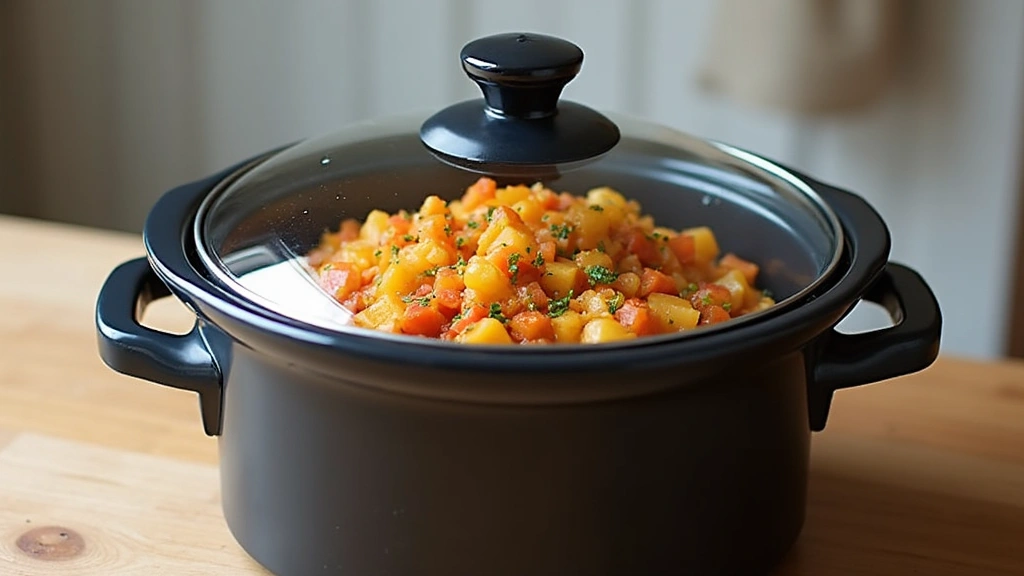 Set It and Forget It Dinner: Slow Cooker Chicken and Stuffing with Green Beans - Step 5: Set the Slow Cooker