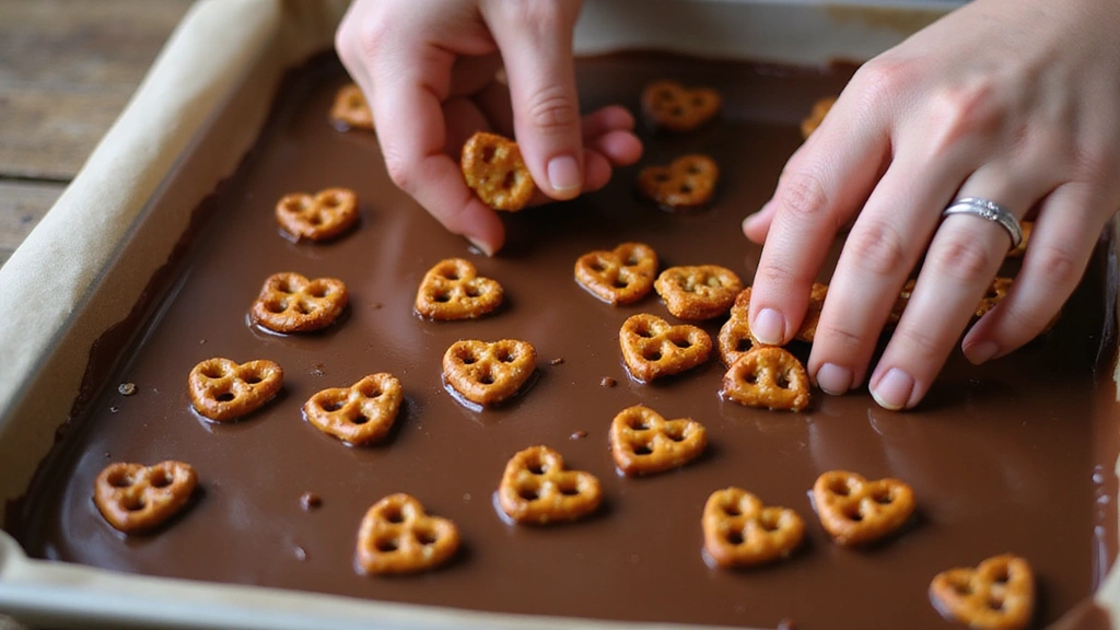 The Sweetest Holiday Bark: Mini Eggs White Chocolate Pretzels Bark (Make It in 15 Min!) - Step 4: Add Pretzels