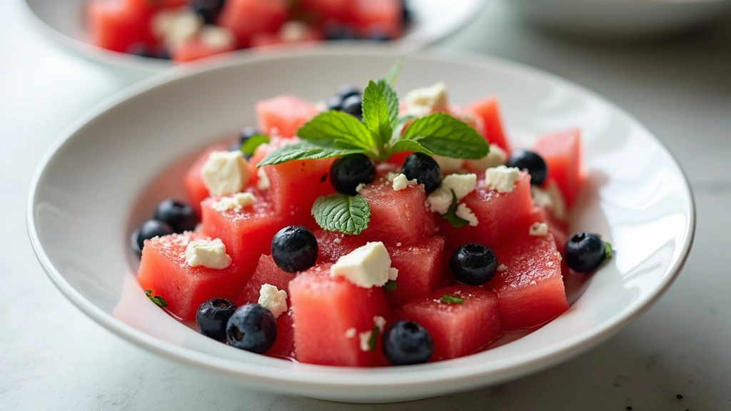 The Ultimate Summer Salad: Watermelon Blueberry Feta Salad (Sweet & Savory) - Step 8: Serve the Salad