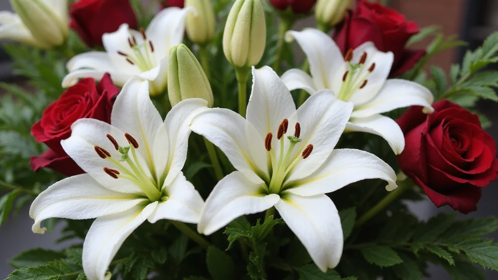 Beautiful and Impressive Christmas Salad Samples (Easy DIY Decorating Tips) - Step 7: Incorporate White Lilies