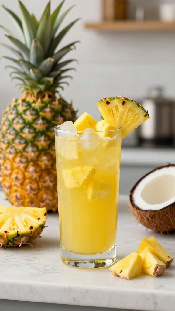 10 Anti-Inflammatory Juice Recipes with Turmeric and Ginger - 3. Pineapple Ginger Delight 1