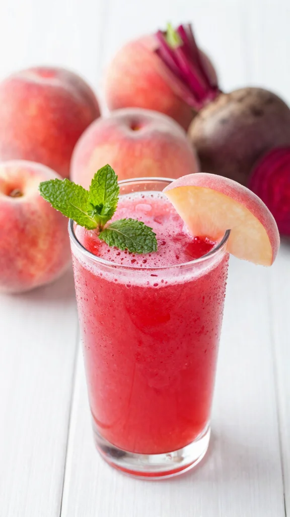 10 Beet Juice Recipes for a Bright and Earthy Health Boost - 10. Beet and Peach Delight 1