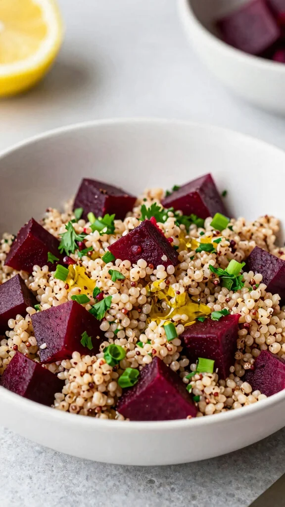 10 Beetroot Salads That Are Fresh and Colorful - 6. Beetroot & Quinoa Salad 1