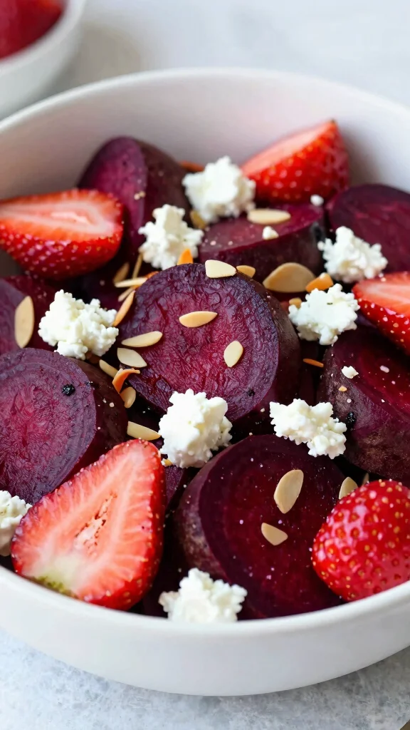 10 Beetroot Salads That Are Fresh and Colorful - 9. Beetroot & Strawberry Salad 1