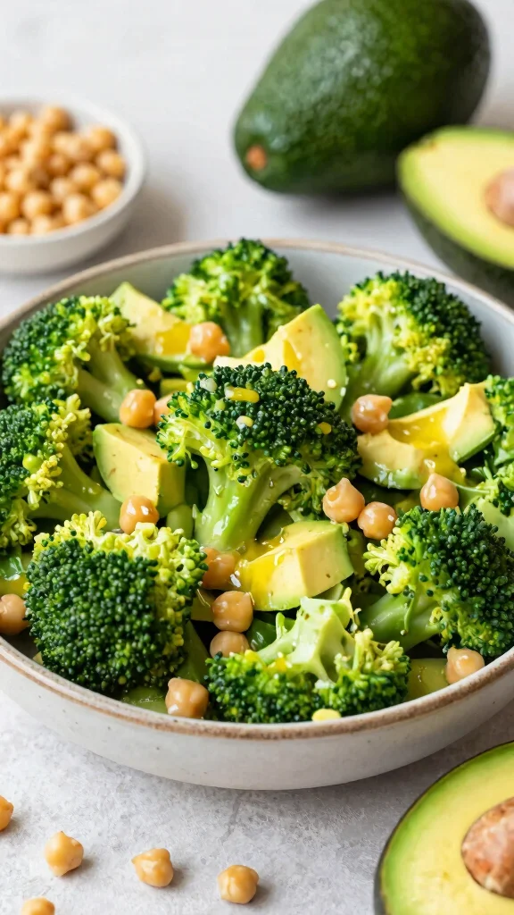 10 Broccoli Salads That Are Crisp and Crowd-Pleasing - 7. Broccoli Salad with Chickpeas and Avocado 1