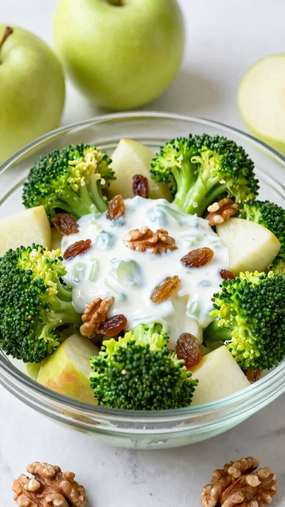 10 Broccoli Salads That Are Crisp and Crowd-Pleasing - 8. Broccoli and Apple Salad 1