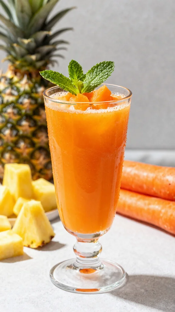 10 Carrot Juice Recipes That Are Fresh, Sweet, and Easy - 2. Carrot and Pineapple Paradise 1