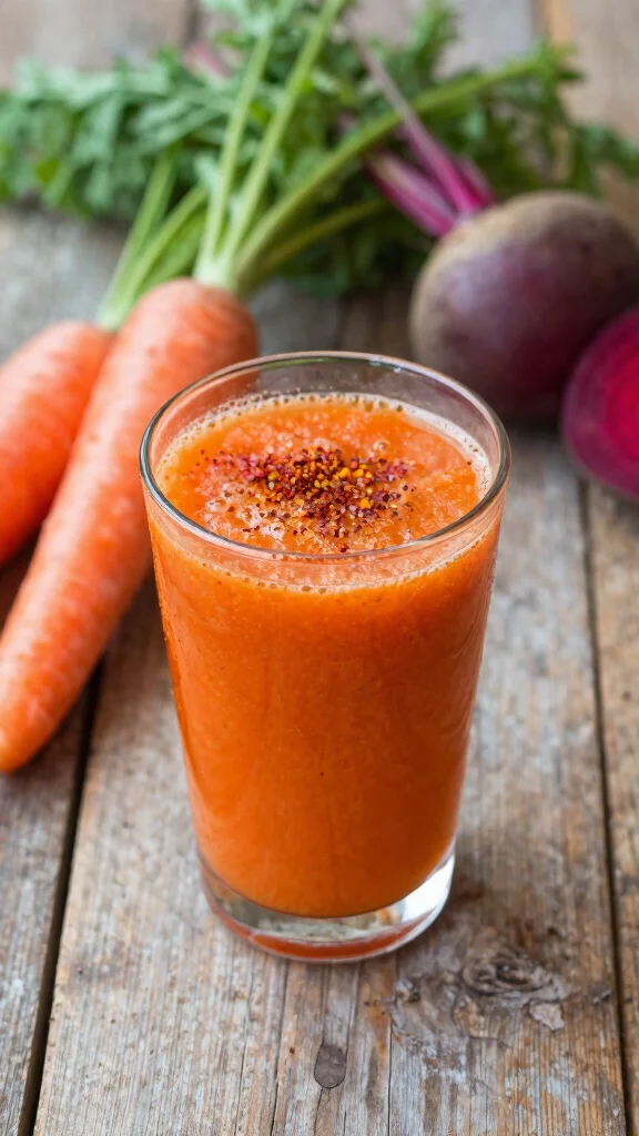 10 Carrot Juice Recipes That Are Fresh, Sweet, and Easy - 3. Spicy Carrot and Beet Juice 1