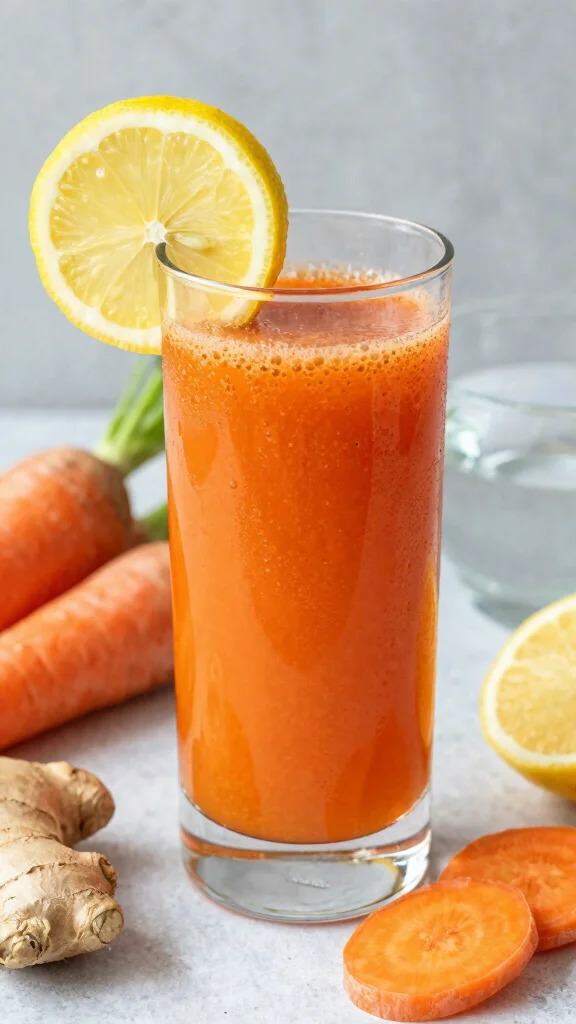 10 Carrot Juice Recipes That Are Fresh, Sweet, and Easy - 5. Energizing Carrot Ginger Detox Juice 1