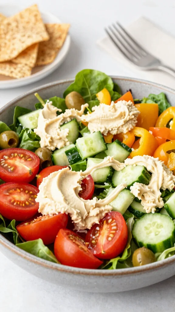 10 Cobb Salad Recipes for a Filling Lunch or Dinner - 10. Vegetarian Cobb Salad with Hummus 1