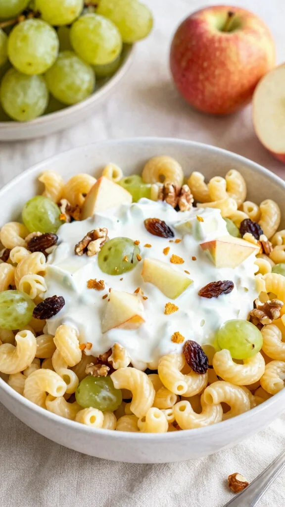 10 Creative Macaroni Salads for Potlucks and Family Gatherings - 10. Fruit and Nut Macaroni Salad 1