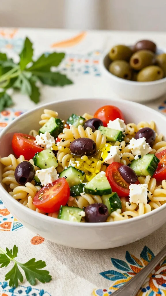 10 Creative Macaroni Salads for Potlucks and Family Gatherings - 2. Mediterranean Macaroni Salad 1