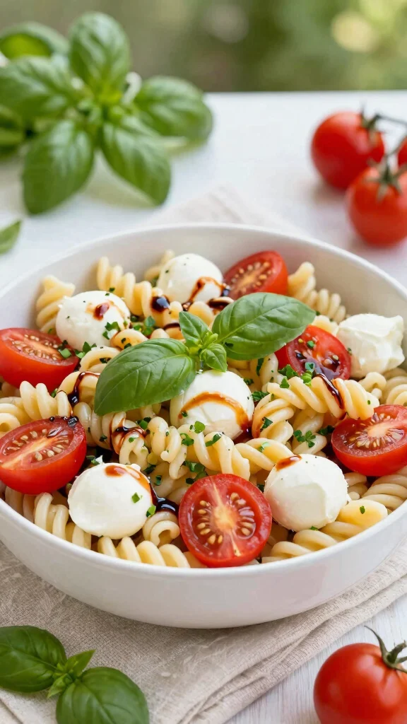 10 Creative Macaroni Salads for Potlucks and Family Gatherings - 5. Caprese Macaroni Salad 1