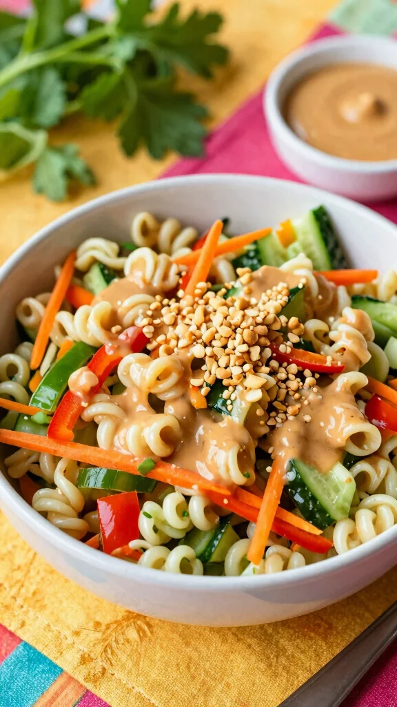 10 Creative Macaroni Salads for Potlucks and Family Gatherings - 7. Thai Peanut Macaroni Salad 1