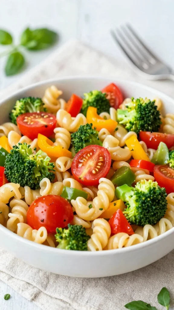 10 Creative Macaroni Salads for Potlucks and Family Gatherings - 8. Rainbow Veggie Macaroni Salad 1
