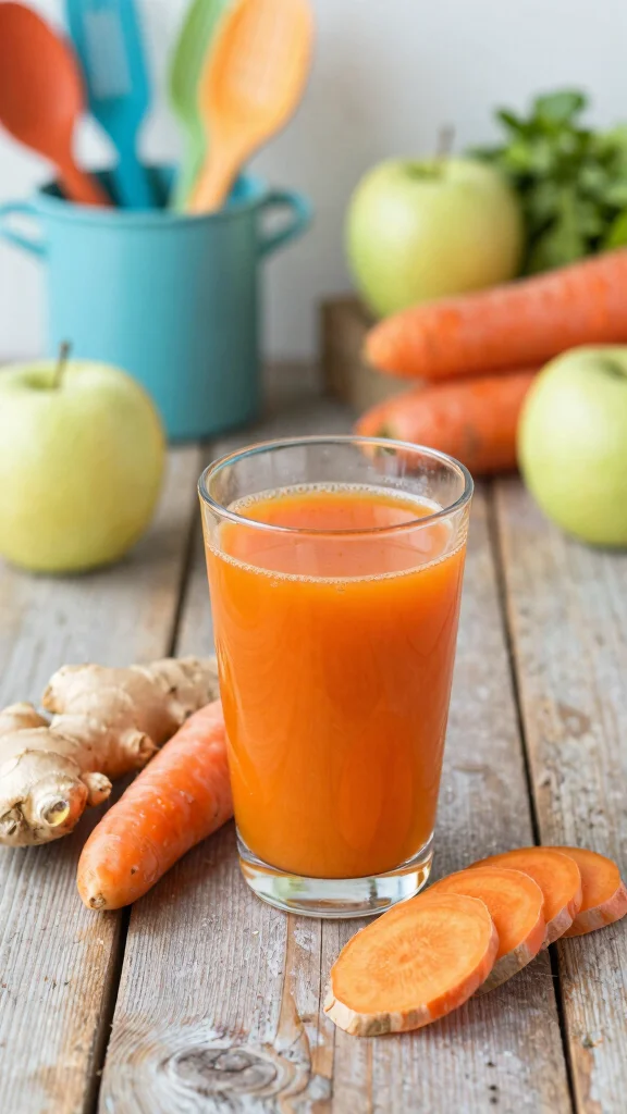 10 Delicious Carrot and Apple Juice Recipes for Everyday Health - 2. Carrot-Apple Ginger Zing 1
