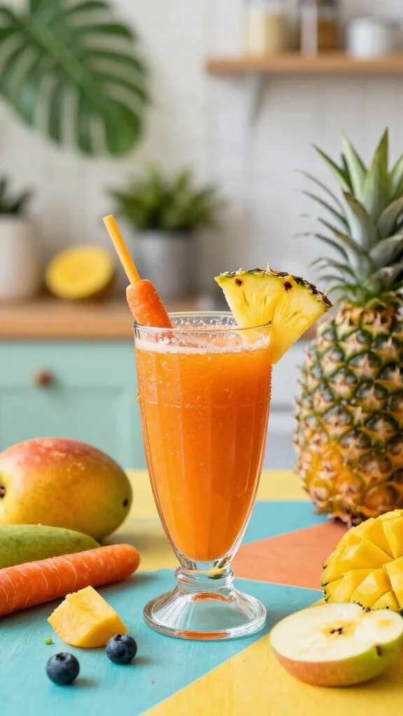 10 Delicious Carrot and Apple Juice Recipes for Everyday Health - 7. Tropical Carrot-Apple Juice 1