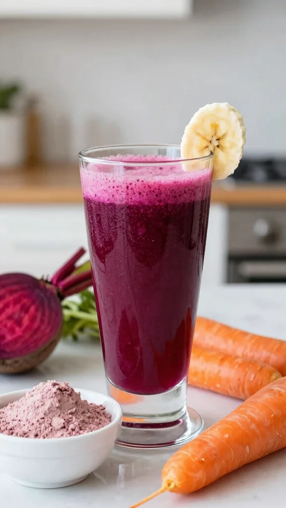 10 Detoxifying Juice Recipes with Beetroot and Carrot - 10. Beetroot and Carrot Protein Juice 1