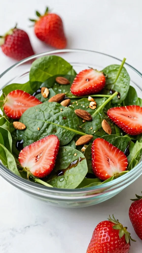 10 Gluten Free Salads for Fresh and Easy Meals - 4. Spinach and Strawberry Salad 1