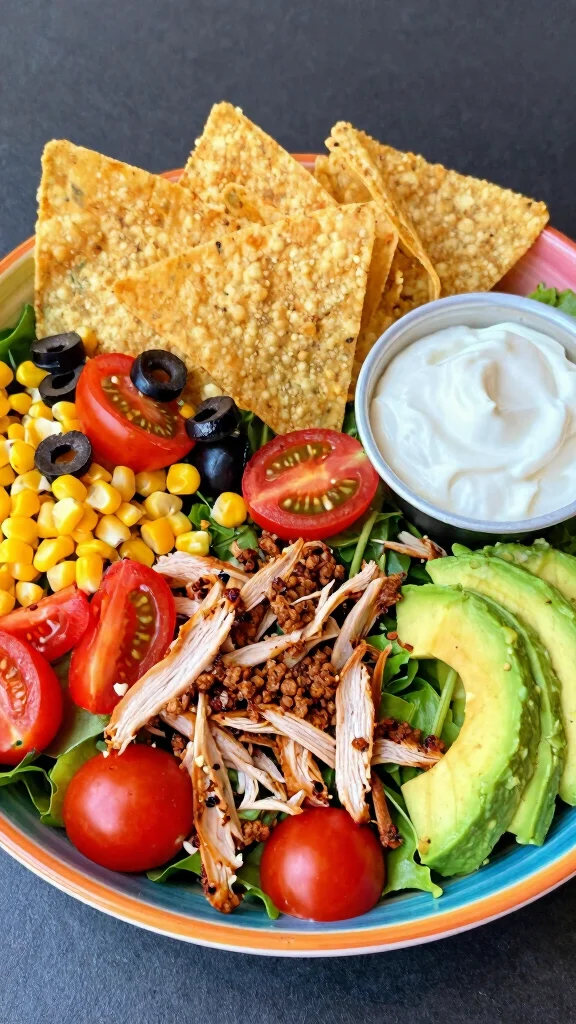10 Gluten Free Salads for Fresh and Easy Meals - 9. Taco Salad with Ground Turkey 1