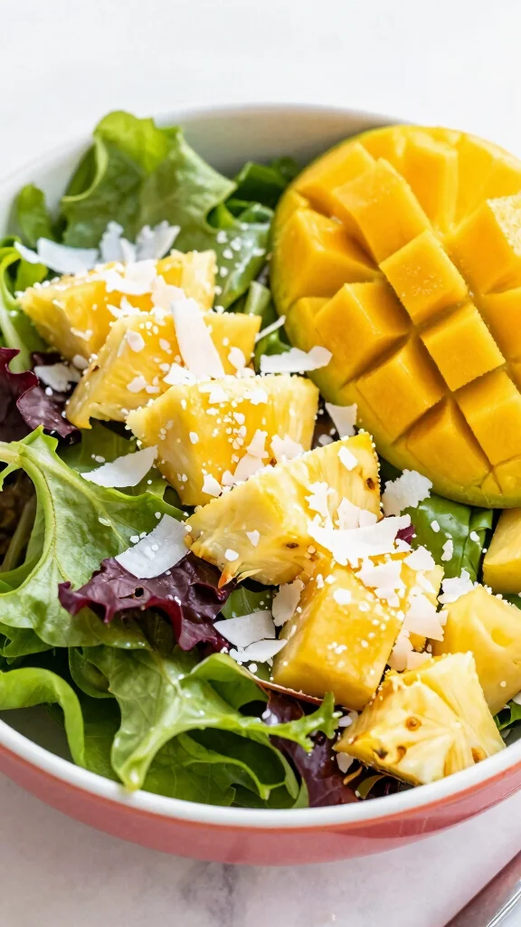 10 Green Salads That Go Beyond Basic Lettuce - 10. Tropical Fruit and Greens Salad 1