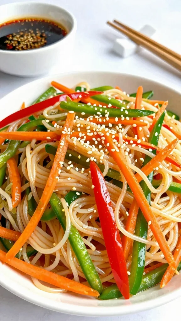 10 Green Salads That Go Beyond Basic Lettuce - 9. Asian Noodle Salad with Sesame Dressing 1
