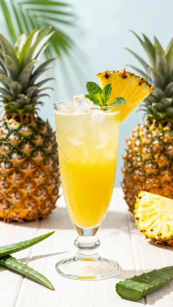 10 Healing Aloe Vera Juice Recipes for Skin and Digestion - 2. Tropical Aloe Pineapple Refresher 1