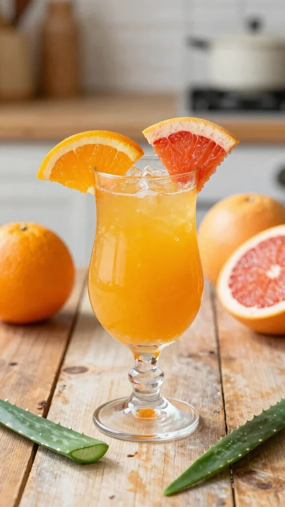10 Healing Aloe Vera Juice Recipes for Skin and Digestion - 3. Aloe Citrus Detox Drink 1