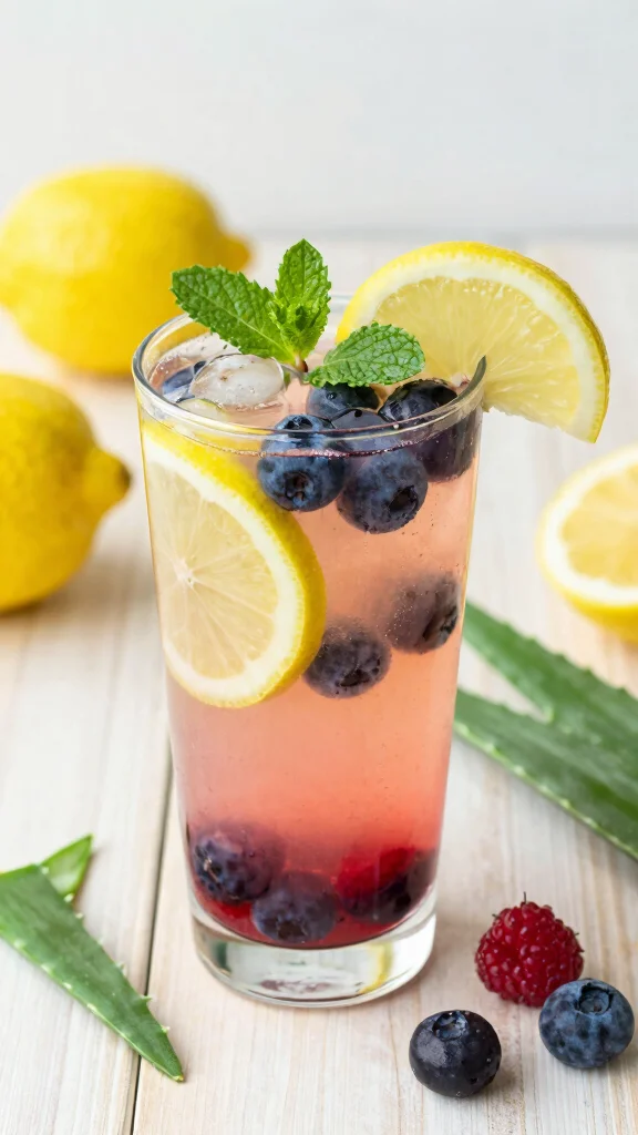 10 Healing Aloe Vera Juice Recipes for Skin and Digestion - 7. Aloe Berry Lemonade 1