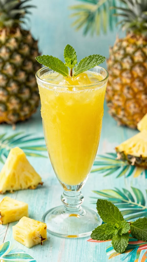 10 Healthy Juice Recipes for Gut Health and Better Digestion - 4. Tropical Pineapple and Mint Fusion 1