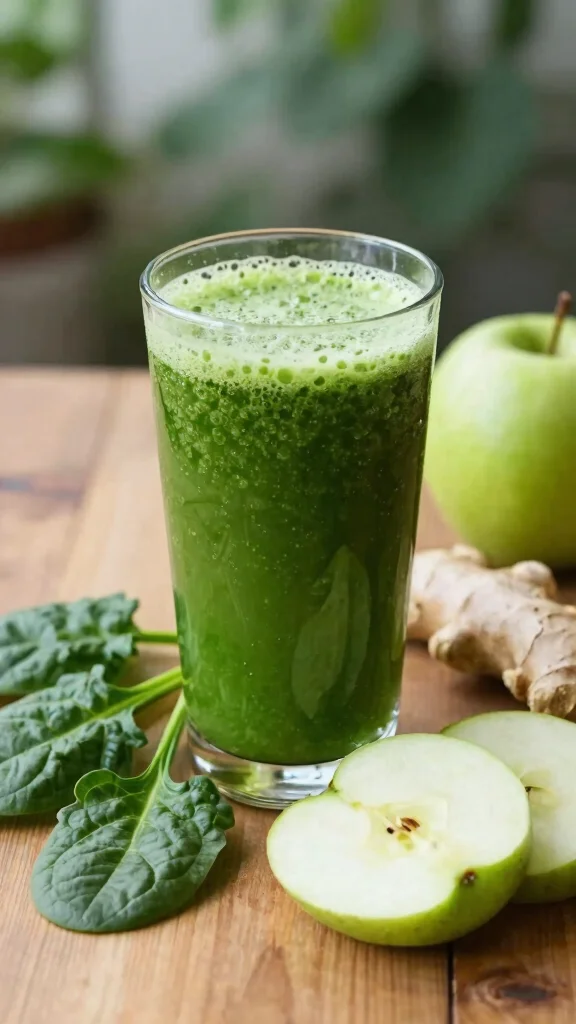 10 Heart-Healthy Juice Recipes to Lower Cholesterol Naturally - 1. Spinach and Green Apple Juice 1