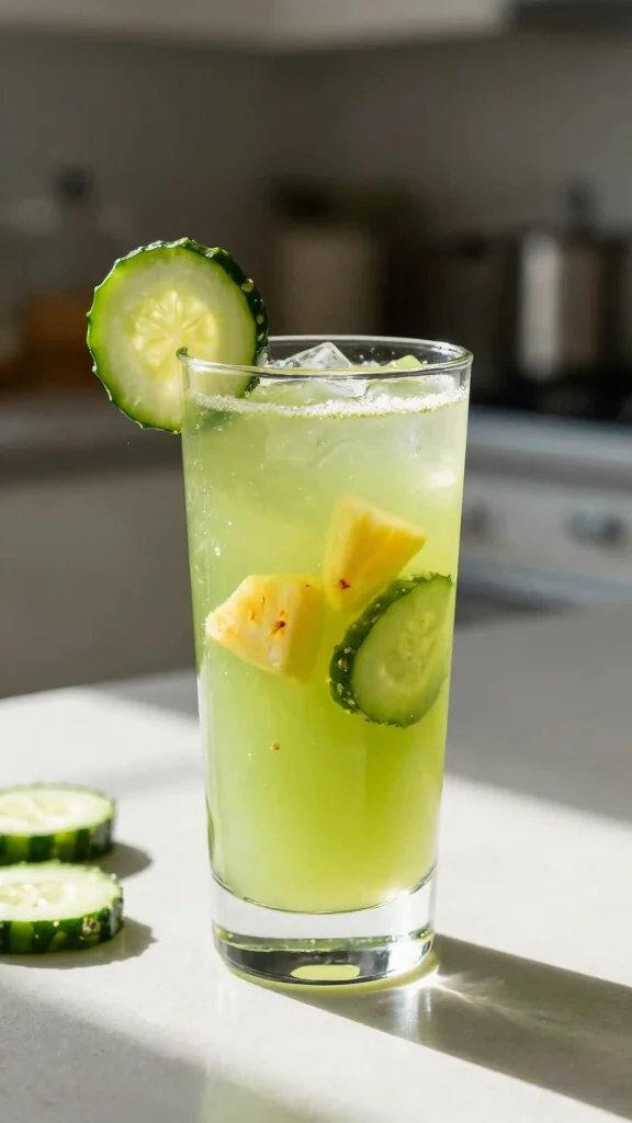 10 Heart-Healthy Juice Recipes to Lower Cholesterol Naturally - 7. Cucumber and Pineapple Juice 1