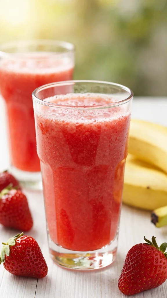 10 Homemade Juice Recipes with No Fancy Ingredients Needed - 10. Strawberry Banana Juice 1